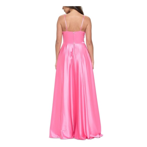 Elegant Barbie Pink Evening Gown - Picture 4 of 11